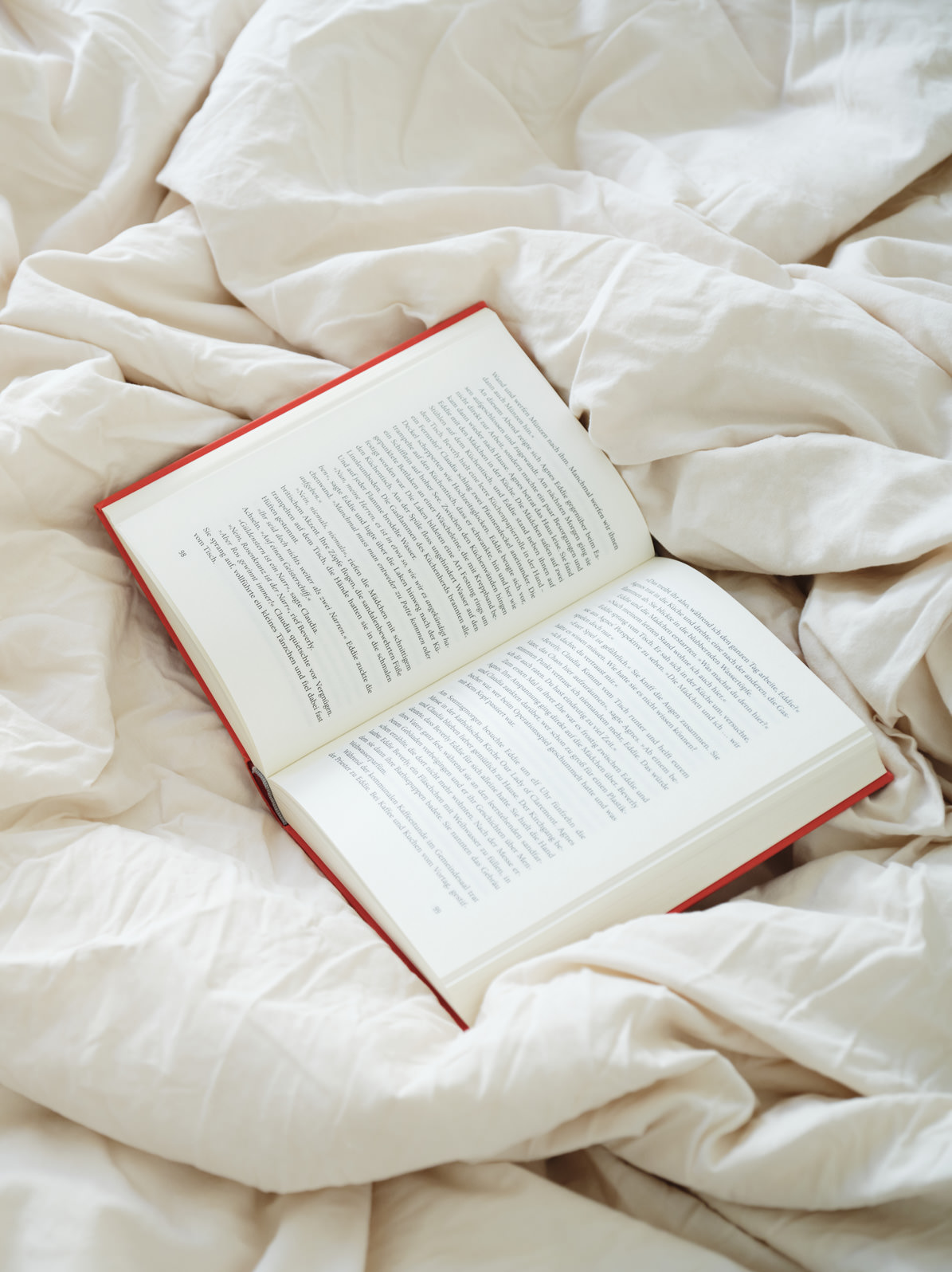 Offenes Buch am Fenster